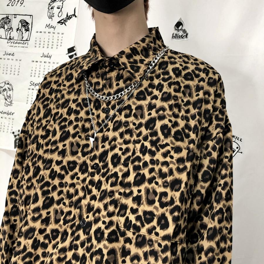 ヒョウ柄シャツ テロテロシャツ メンズ レディース ユニセックス ビッグシャツ Belle M Rvelous 通販 Yahoo ショッピング