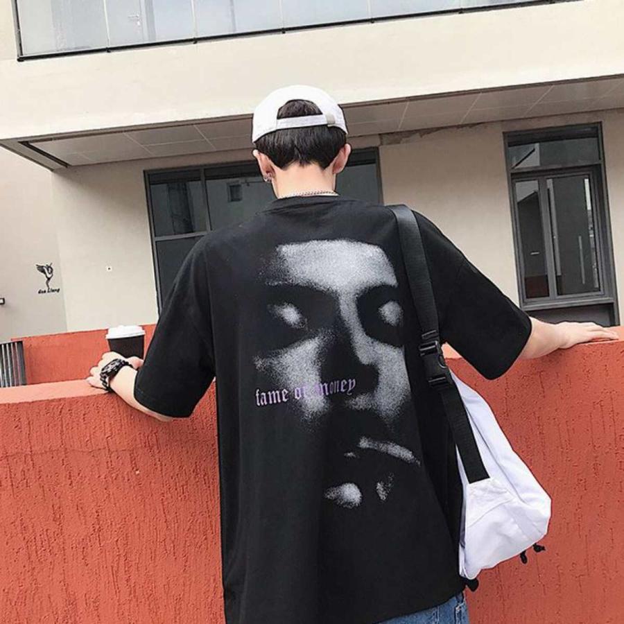 バックプリントtシャツ メンズ ストリート系 カジュアル 半袖 トップス 夏服 Zutty 通販 Yahoo ショッピング