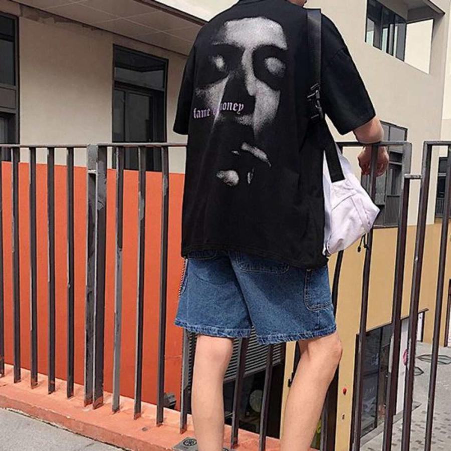 バックプリントtシャツ メンズ ストリート系 カジュアル 半袖 トップス 夏服 Zutty 通販 Yahoo ショッピング