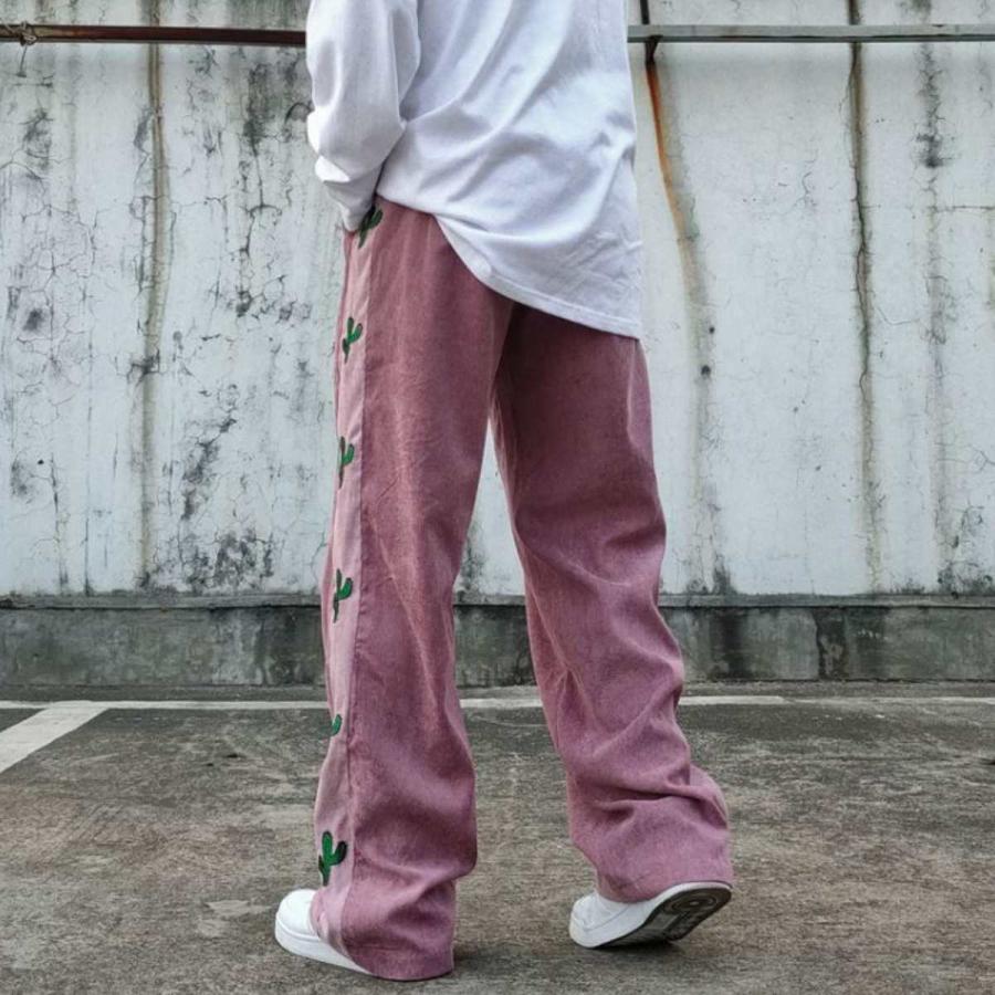 サイド切り替えコーデュロイパンツ サボテン メンズ ボトムス ストリート系 ロングパンツ イージーパンツ ストリートファッション 長ズボン 233 Zutty 通販 Yahoo ショッピング