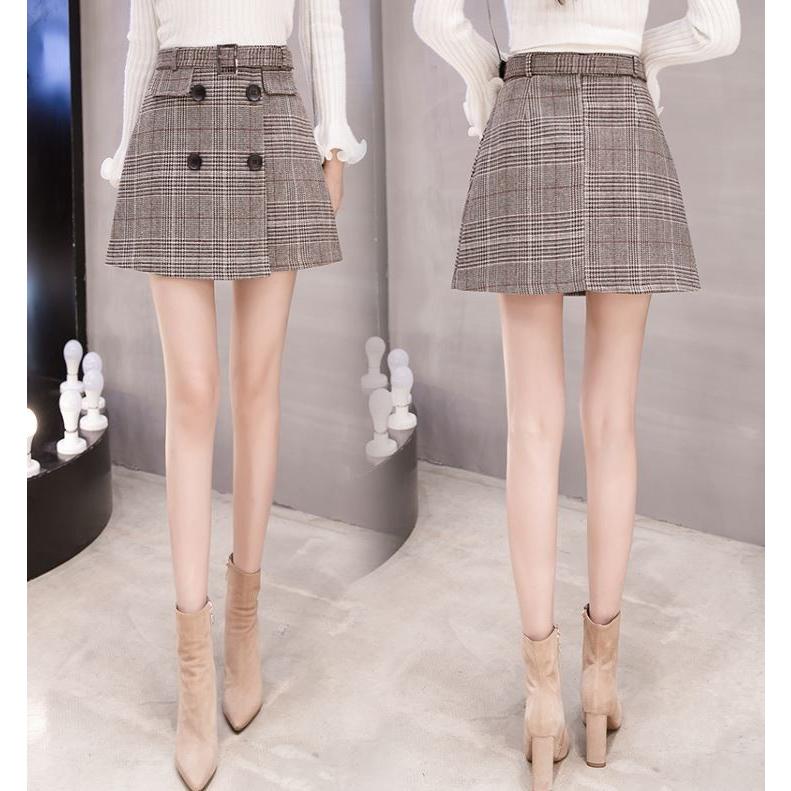 ツイードラップ台形ミニスカート レディース グレンチェック 韓国ファッション オルチャン Belle M Rvelous 通販 Yahoo ショッピング