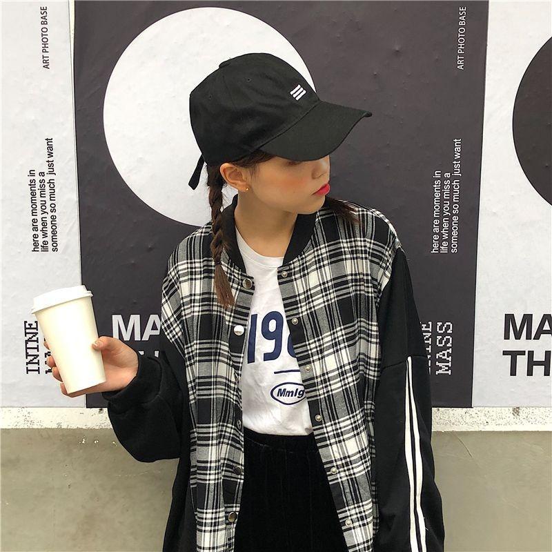 チェック スウェット 切り替え ブルゾン レディース アウター ジャケット ビックシルエット 袖ライン オーバーサイズ 韓国ファッション 春 秋 Belle M Rvelous 通販 Yahoo ショッピング