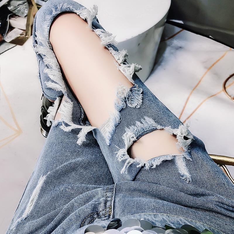 クラッシュジーンズ レディース ダメージ デニムパンツ ストリートファッション Belle M Rvelous 通販 Yahoo ショッピング