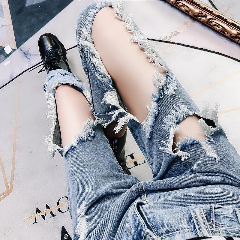 クラッシュジーンズ レディース ダメージ デニムパンツ ストリートファッション Belle M Rvelous 通販 Yahoo ショッピング