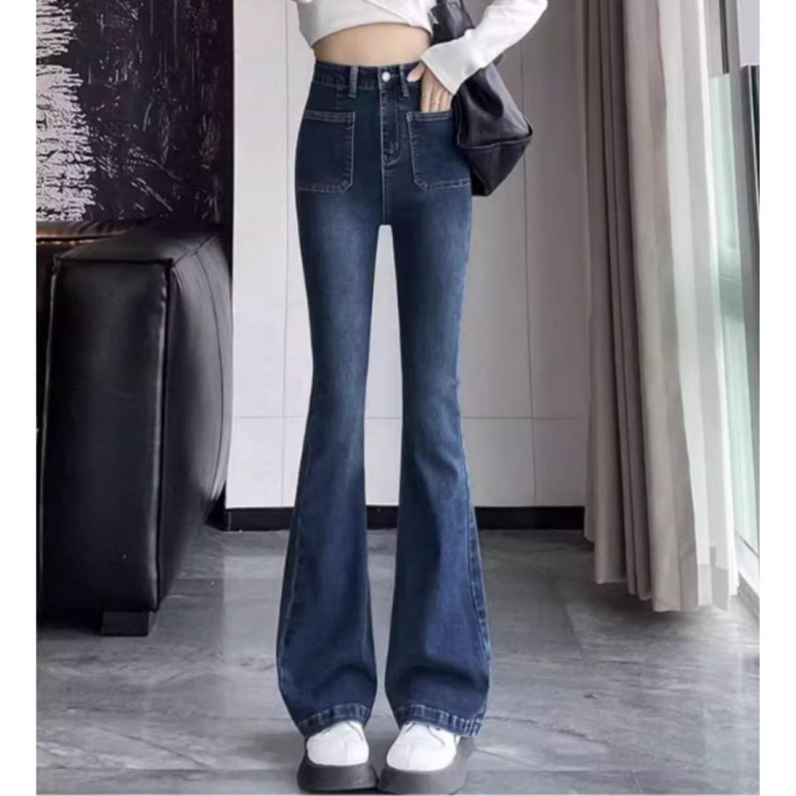 Belle Cie（ベルシー） デニムパンツ レディース フレアパンツ ワイド