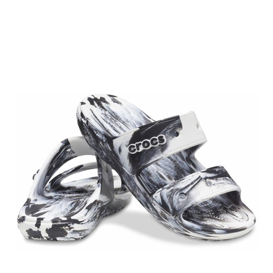 並行輸入品 クロックス Crocs サンダル クラシック マーブル White Black 22ss I Aynaelda Com
