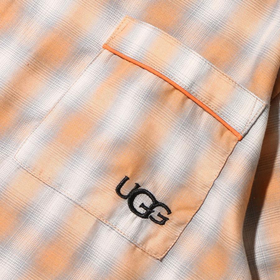 アグ UGG シャツ チェックハンソデシャツ (ORANGE) 22SS-I