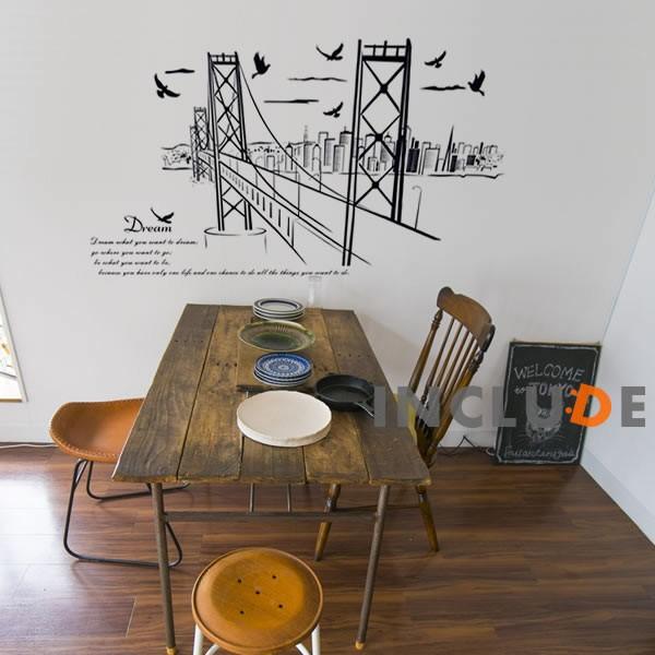 ついに再販開始 ウォールステッカー 橋 ブリッジ 夢 Dream レインボーブリッジ ゴールデンゲートブリッジ 夜景スポット ロサンゼルス Supplystudies Com