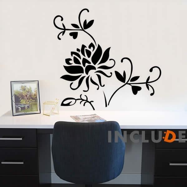 ウォールステッカー 花 薔薇 牡丹 菊 ローズ Peony 煌き 模様 トライバル Tribal モノトーン モノクロ 伝統 模様 幾何学 ポリネシアン Atm Atmosphere 通販 Yahoo ショッピング