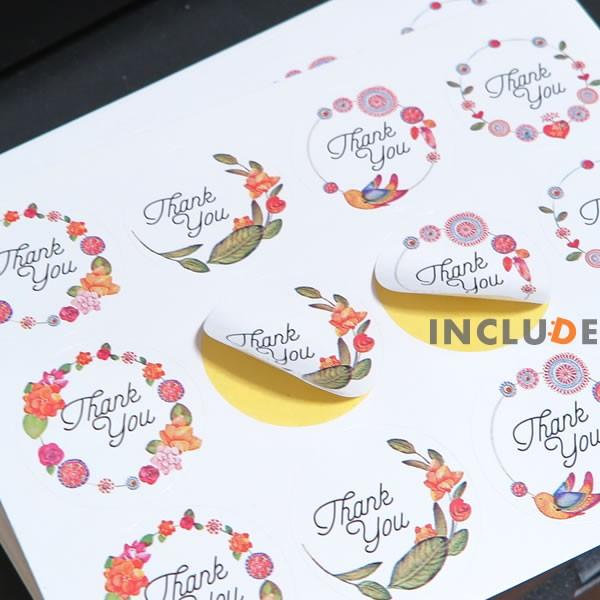 送料無料 送料込 クリックポスト発送 １０シート１２０枚 サンキュー ステッカー シール ショップ用 プレゼント用 お店 雑貨 ケーキ クッキー 花 グッズ 誕生日 Atm Atmosphere 通販 Yahoo ショッピング