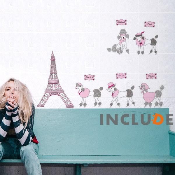 ウォールステッカー エッフェル塔 フランス パリ シャン ド マルス公園 プードル 凱旋門 人気 Kawaii お洒落な犬 セレブ犬 壁紙 シール アニマルキッズ Atm Atmosphere 通販 Yahoo ショッピング