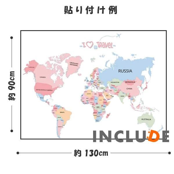 ウォールステッカー 世界地図 トラベルマップ マップ 地図 国の名前 世界中の国 小学校 社会 理科 地図の勉強 学習 旅行 アート 知育 ポスター Atm Atmosphere 通販 Yahoo ショッピング