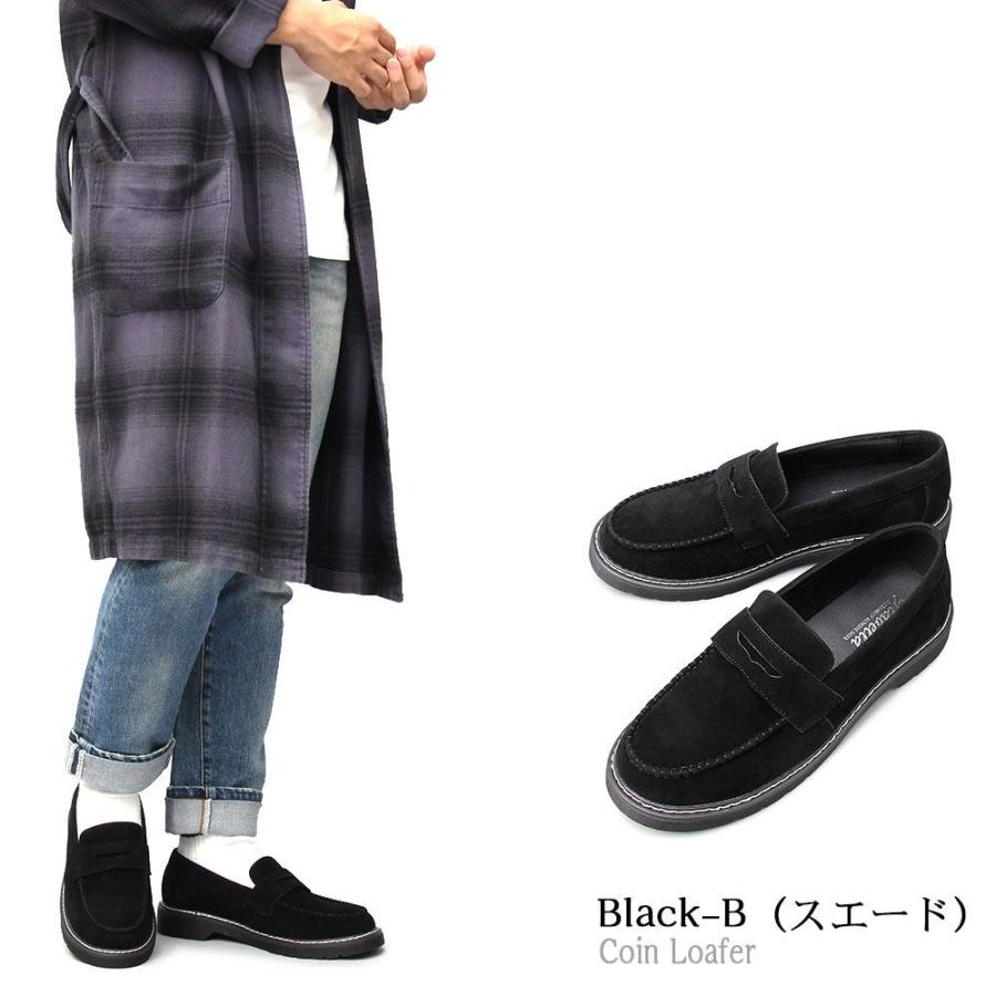 メンズシューズ コインローファー ローファー スリッポン カジュアル 厚底 靴下 ボリューム トレンド 通学 黒 Black 定番 メンズ 大人 身長 Glbt 154 Atmosphere 通販 Yahoo ショッピング
