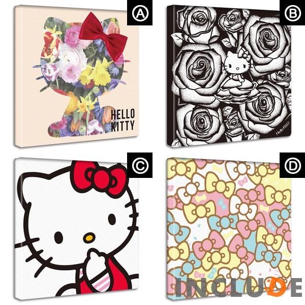 アートパネル ファブリックボード ハローキティ キティちゃん サンリオ キティ ホワイト 薔薇 バラ ローズ カラーローズ リボン アニメ ポップアート Kty 001ainc Atmosphere 通販 Yahoo ショッピング