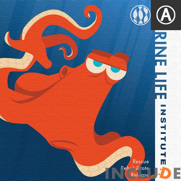 アートパネル ファインディング ニモ ファニー ファインディング ドリー 7本足のタコ ハンク ジンベイザメ デスティニー ベイリー ピクサー Pix 0070inc Atmosphere 通販 Yahoo ショッピング