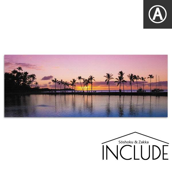 アートパネル ワイドサイズ 西海岸 ヤシの木 空 夕焼け マジックアワー