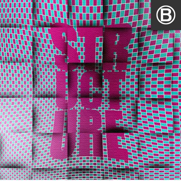 アートパネル ファブリックボード 幾何学 テクノ 不思議な模様