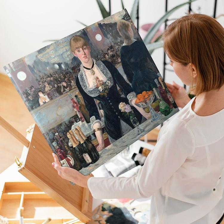アートパネル アートボード マネ フォリー・べルジェールのバー 60x45 A2 壁掛け インテリア 絵画 01