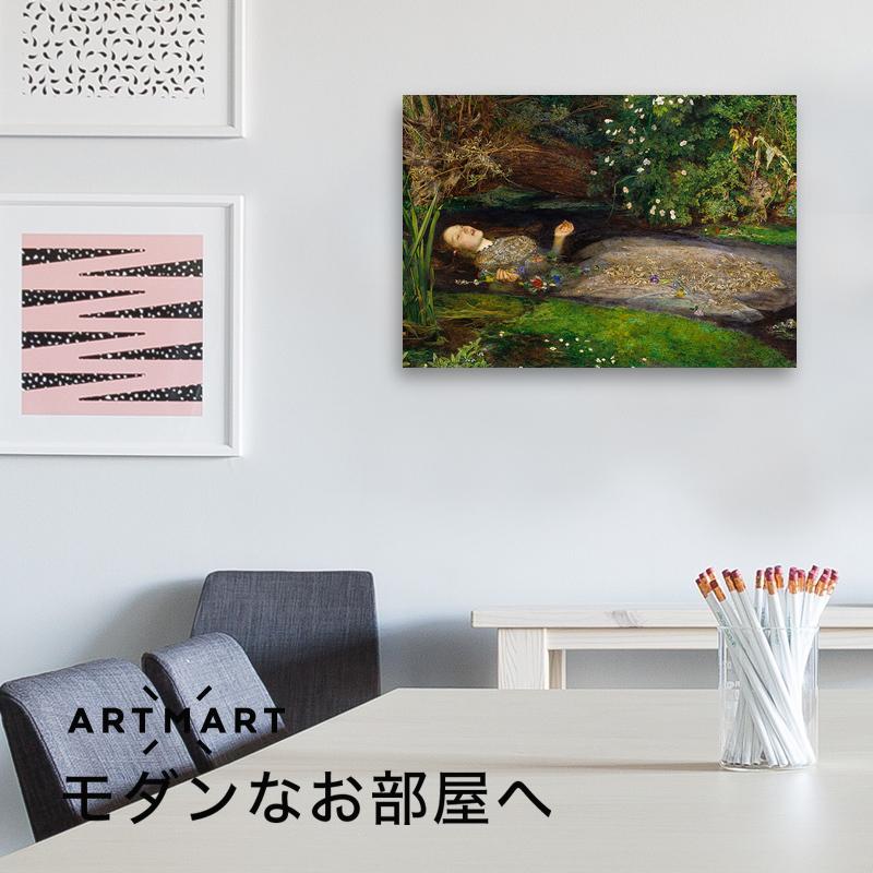 アートパネル アートボード ミレイ オフィーリア 53x41 B3 壁掛け インテリア 絵画 01_2