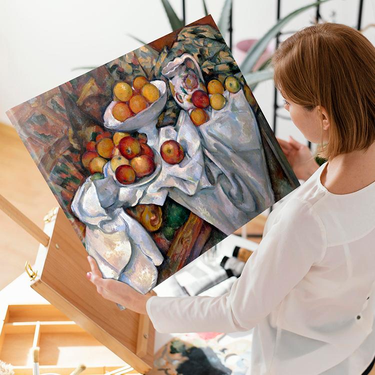 日本画 直筆 水墨山水画 高級額縁 落款付き 外寸約962×663mm 日本 【波