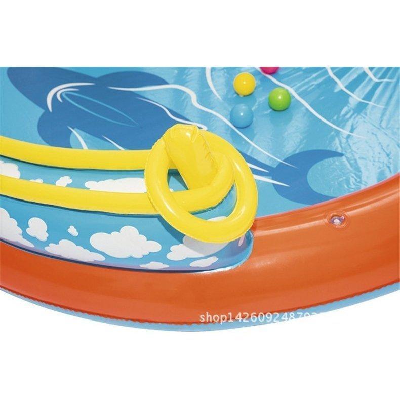 家でプール遊び！ビニールプール 家庭用プール 対象年齢３歳 子供プール new 水遊び おもちゃ 火山のプール 滑り台付き スライダー 