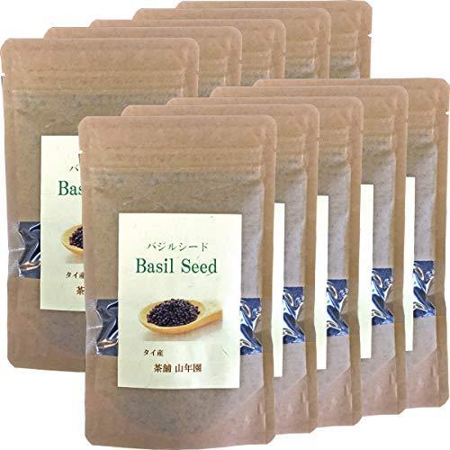 通販超特価 巣鴨のお茶屋さん 山年園 スーパーフード インド産 無添加 バジルシード Tmrix 125g 10袋セット 購入お買い得 E Serres Gr