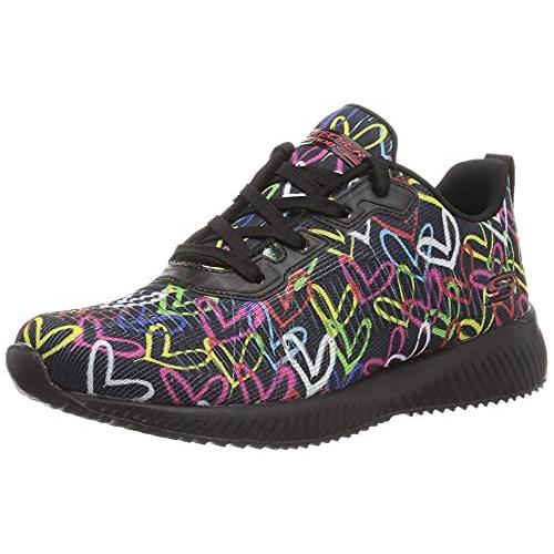 有名人芸能人 Bobs スニーカー スケッチャーズ Skechers スケッチャーズ Squad Starry Cm 24 5 Black Multi レディース Love シューズ