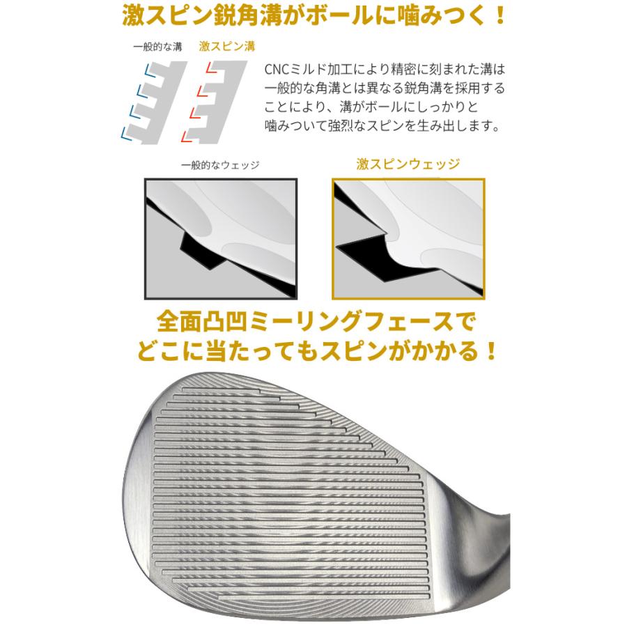 「送料無料/新溝ルール不適合」トライアル ゴルフ 激スピン ウェッジ オリジナルシャフト GEKISPIN WEDGE｜atomic-golf｜07