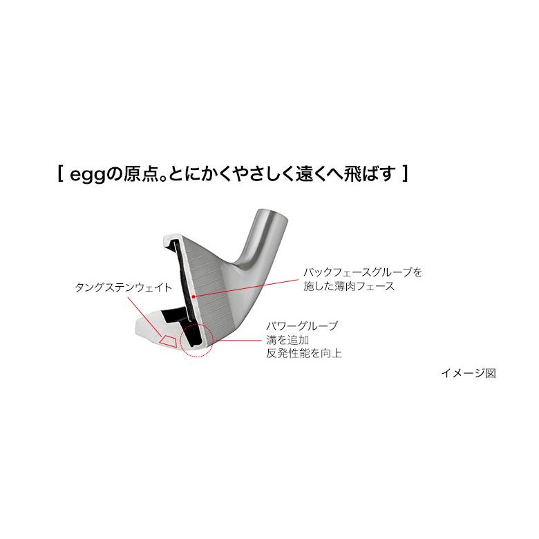 「レディース」プロギア ゴルフ ニューエッグ アイアンセット 4本組(7-P) egg専用カーボンシャフトの画像