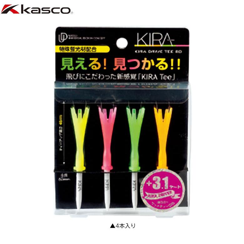 「27〜29日限定！最大5,000円引きクーポン！」キャスコ ゴルフ 147460 キラ ドライブティー 80mm 4本入り kasco KIRA｜atomic-golf｜02