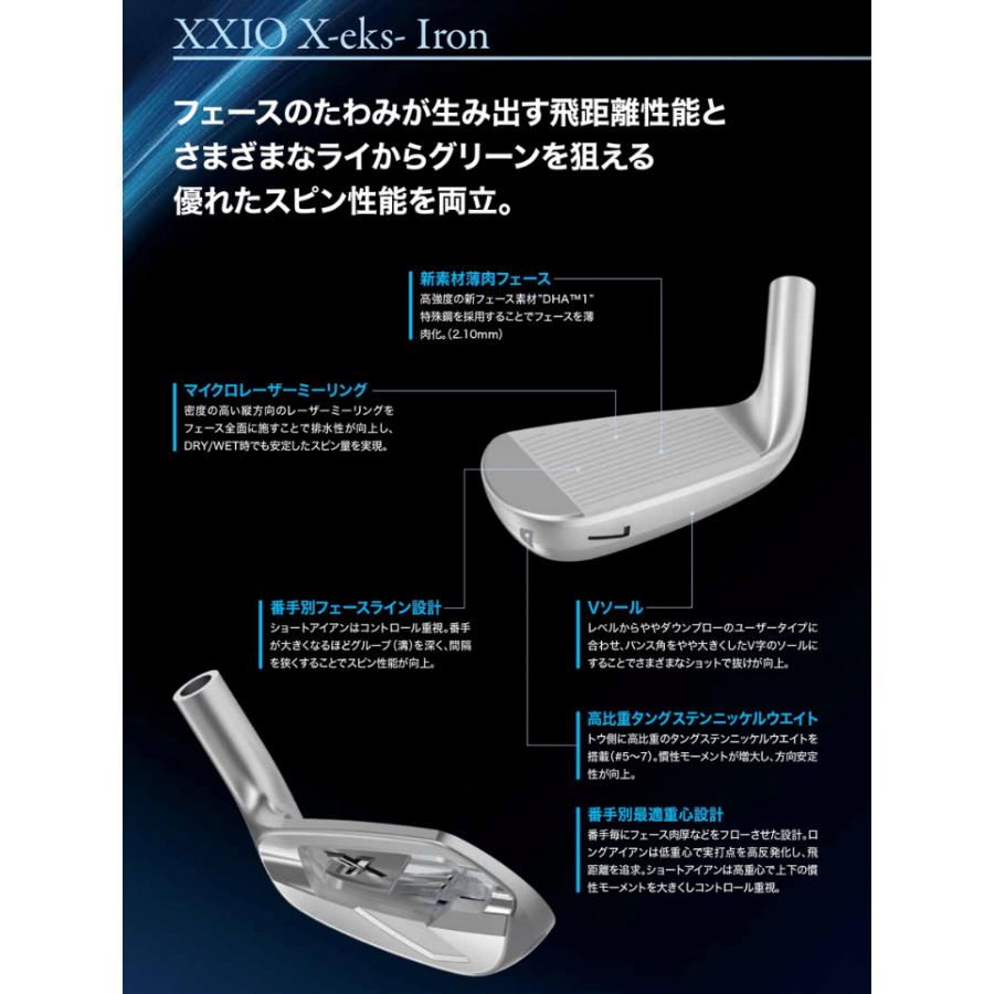 ダンロップ ゴルフ ゼクシオX エックス アイアンセット 5本組(6-P) Miyazaki AX-2 カーボンシャフト DUNLOP XXIO eks ミヤザキ｜atomic-golf｜07