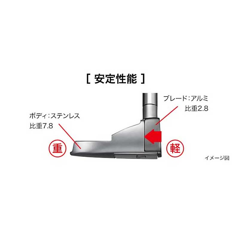 プロギア ゴルフ シルバーブレードα2-01 パター PRGR Silver-Blade αII 01 アルファ｜atomic-golf｜07