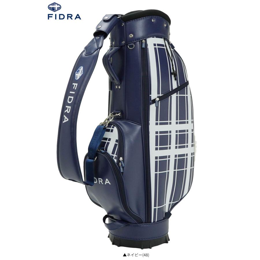 フィドラ ゴルフ FD5MNC16 チェック キャディバッグ ネイビー(48)FIDRA フィドラ キャディバッグ