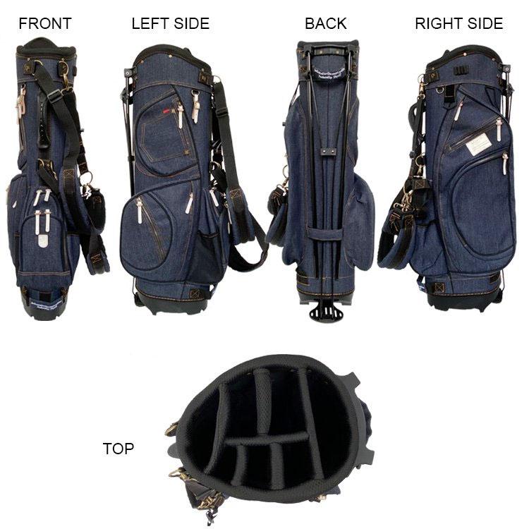 値下【限定カラー】ラヘラ ゴルフ L-510 デニム スタンド キャディバッグ 限定カラー」ラヘラ ゴルフ L-510 デニム スタンド キャディバッグ