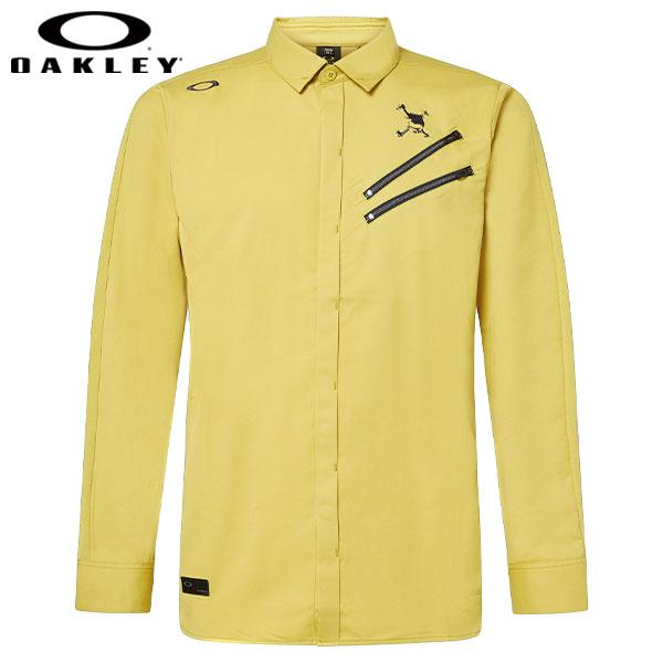 「クリアランス」 オークリー ゴルフ FOA404229 長袖 シャツ BRASS YELLOW (550) SKULL REVOLVE 3D WV LS SHIRT BRASSゴルフウェア
