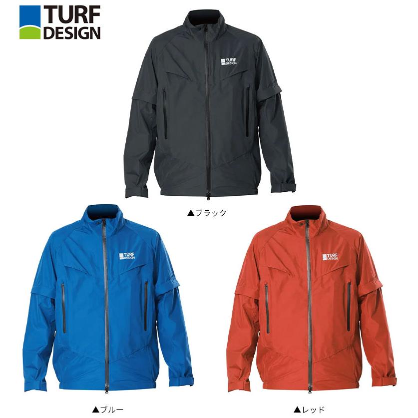 正規 朝日ゴルフ ターフデザイン TDRW-2370J レインジャケット レインウェア TURF DESIGN|ターフデザイン メンズ TURF DESIGN レインジャケット(Oサイズ レッド) TDRW-2370J