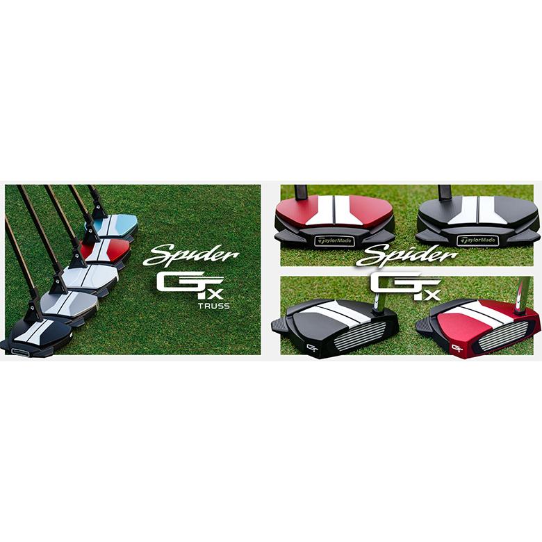 テーラーメイド ゴルフ スパイダーGTX ブラック トラスヒール パター KBS 120 BLACK STEPPED スチールシャフト TaylorMade Spider GTX Truss BLACK TM1 Spider BLACK パター STEPPED GTX テーラーメイド KBS 安定性を追求したヘッドシェイプ世界のトッププロから支持されてきた の原点とも言える高慣性モーメントで洗練されたヘッドシェイプを継承 流線形のラインとシャープなアングルが 印象的なフレームを作り出し構えた時の安心感を与える 見ための美しさに加え 高慣性モーメントによる優れた安定性と寛容性を両立している 最適な重量配分軽量 6061アルミニウム ボディとコア部分を中空構造にしたことにより 余剰重量を外周に配分 さらにステンレス製のスチールウェイトリング 154g をヘッド後方に配置したことで ミッドサイズながらも重心を深くすることが可能となり ミスヒットに対する寛容性を高めた 最適な重量配分が インパクト時のねじれを抑え ボールの直進性と安定性が向上した 進化したアライメント シリーズで定評のあるトゥルーパスアライメントがさらに進化 ターゲットに対して簡単に正確にアライメントすることができ ホールまでのラインのイメージが出しやすく自然なストロークをサポート スムーズな転がりブラックTPUウレタンとシルバーアルミニウムの複合素材からなる『Pure Roll 2』インサートを採用 45度の角度で下向きに入った溝が フェース全体のトップスピンを向上させ 効率的に順回転を生み出しスムーズな転がりを実現する 豊富なカラーバリエーション では オーソドックスなブラック シルバーに加え ツアーレッド アイスブルー ホワイト セレクトフィットストア限定 など豊富なカラーバリエーションの中から プレースタイルや好みに合わせて選択できる Stroke Pistol GTR Grey/Black/White 径58/82 5g メンズ