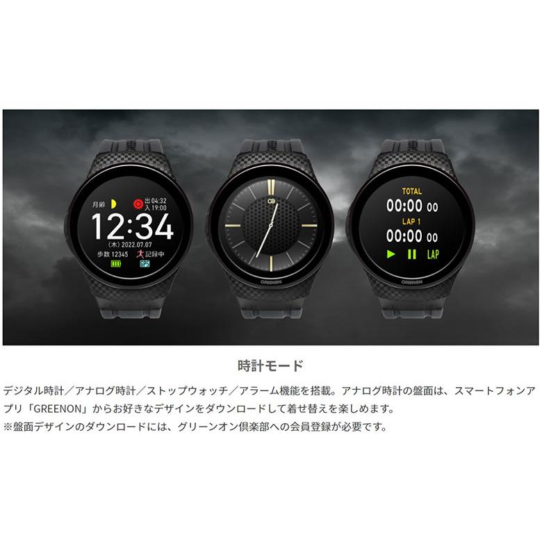 「18・19日限定！最大5,000円引きクーポン！」グリーンオン ザ ゴルフウォッチ A1-III 腕時計型 GPSナビ ブラック ゴルフナビ｜atomic-golf｜20