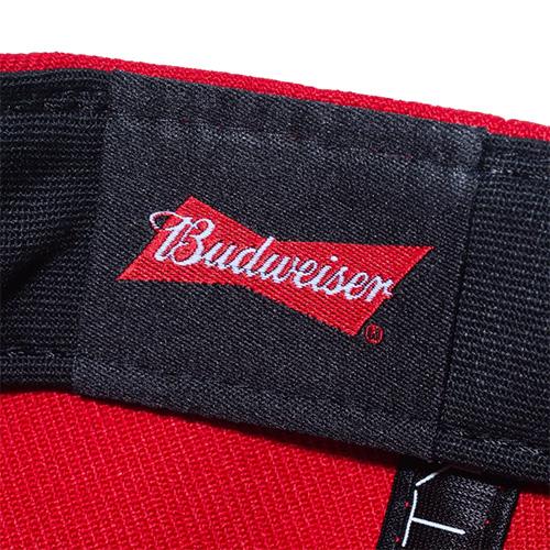 「送料無料」ニューエラ ゴルフ 13534514 13534515 9FIFTY Original Fit Budweiser ロゴ スカーレットバイザー キャップ 帽子 平つば｜atomic-golf｜08