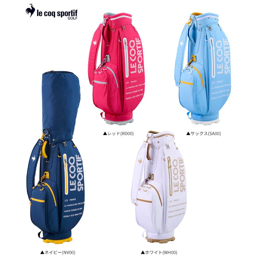 「レディース」ルコック ゴルフ QQCWJJ04 カート キャディバッグ ゴルフバッグ le coq sportif レディース キャディバッグ NV00 RD00 SA00 WH00