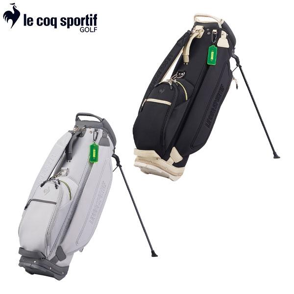 ルコック ゴルフ QQBWJJ00 リジューム スタンド キャディバッグ ゴルフバッグ le coq sportif RIJOUME BK00 GY00 ルコック ゴルフ キャディバッグ ゴルフバッグ グレー 合成皮革 PU加工