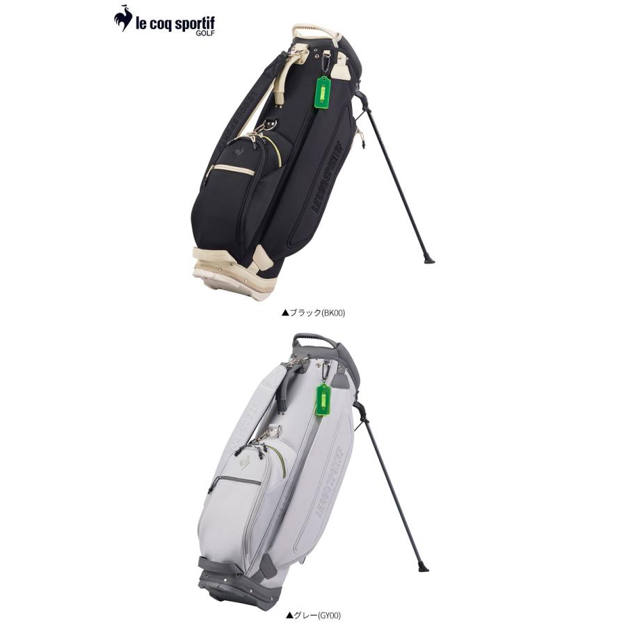 ルコック ゴルフ QQBWJJ00 リジューム スタンド キャディバッグ ゴルフバッグ le coq sportif RIJOUME BK00 GY00 ルコック ゴルフ キャディバッグ ゴルフバッグ グレー 合成皮革 PU加工