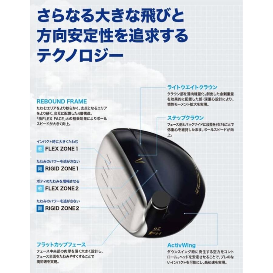 「25・26日限定！最大5，000円引きクーポン！」「レフティー/左用」ダンロップ ゼクシオ13 ネイビー ユーティリティー ゼクシオ MP1300 カーボンシャフト_6