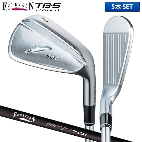 フォーティーンTB-5 アイアン　6〜P 5本　純正カーボンFT70i 中古 TB フォーティーン TB-5 FORGED アイアンセット 5本組(6-P) FT-70i