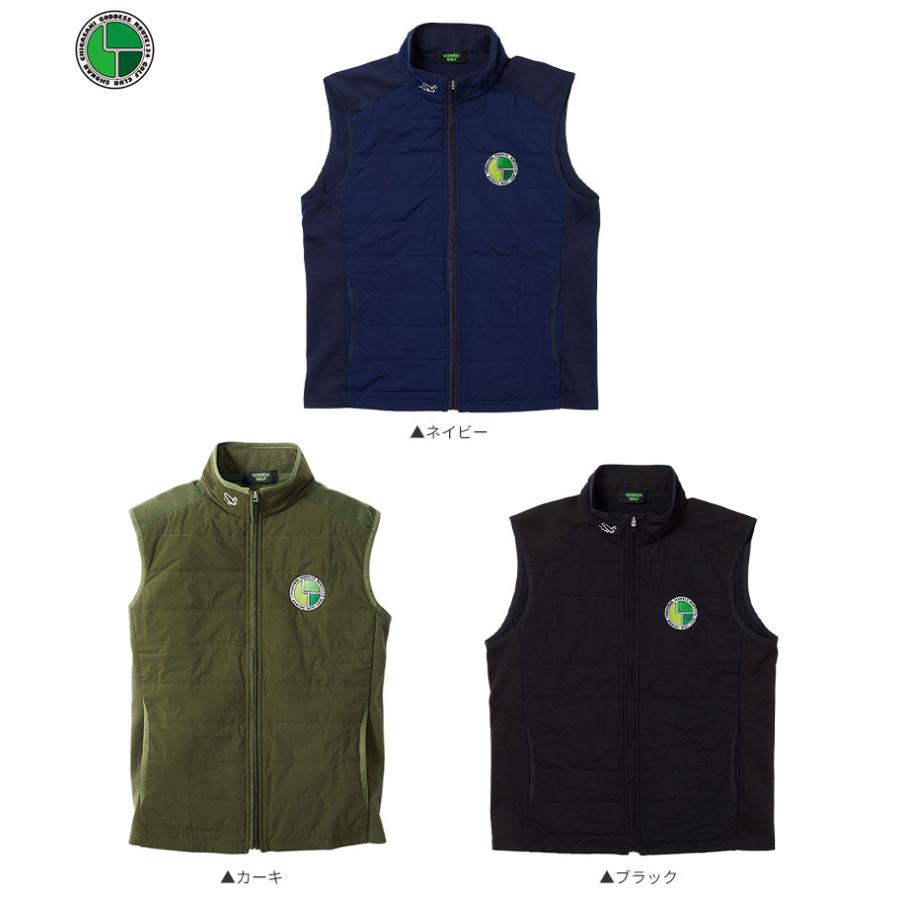 【2点セット】ゴッデス ゴルフ オリジナルベスト モックネック長袖シャツ ウェアセット 2点セット」ゴッデス ゴルフ オリジナルベスト モックネック長袖シャツ