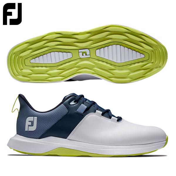 フットジョイ 56920 プロライト レース スパイクレス ゴルフシューズ ホワイト×ネイビー FootJoy（フットジョイ） 「21日限定！最大5,000円引きクーポン