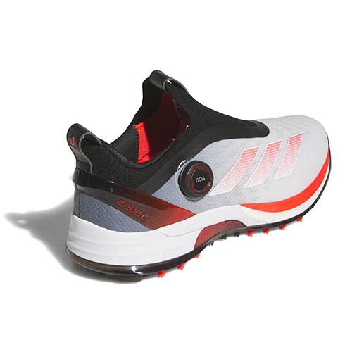 アディダス アディゼロ ZG25 ボア NLK60 スパイクレス ゴルフシューズ フットウェアホワイト×ルシッドレッド×コアブラック(IH9896)【即納】 adidas（アディダス） アディゼロ ZG25 ボア NLK60 スパイクレス