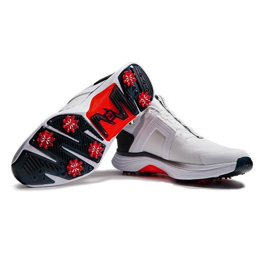 【新品未使用】FootJoy EXL 27.0 ワイド ゴルフシューズ 白 赤 FootJoy（フットジョイ） ハイパーフレックス ボア 55476 ソフト