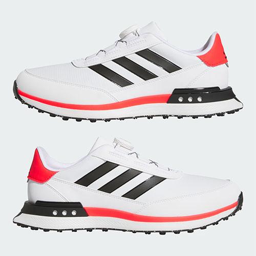 【送料無料】アディダス S2G SL ボア 24 MDK92 スパイクレス ワイド ゴルフシューズ クラウドホワイト×コアブラック×ルシッドレッド(JI4033) adidas（アディダス） 「送料無料」アディダス S2G SL ボア 24 MDK92
