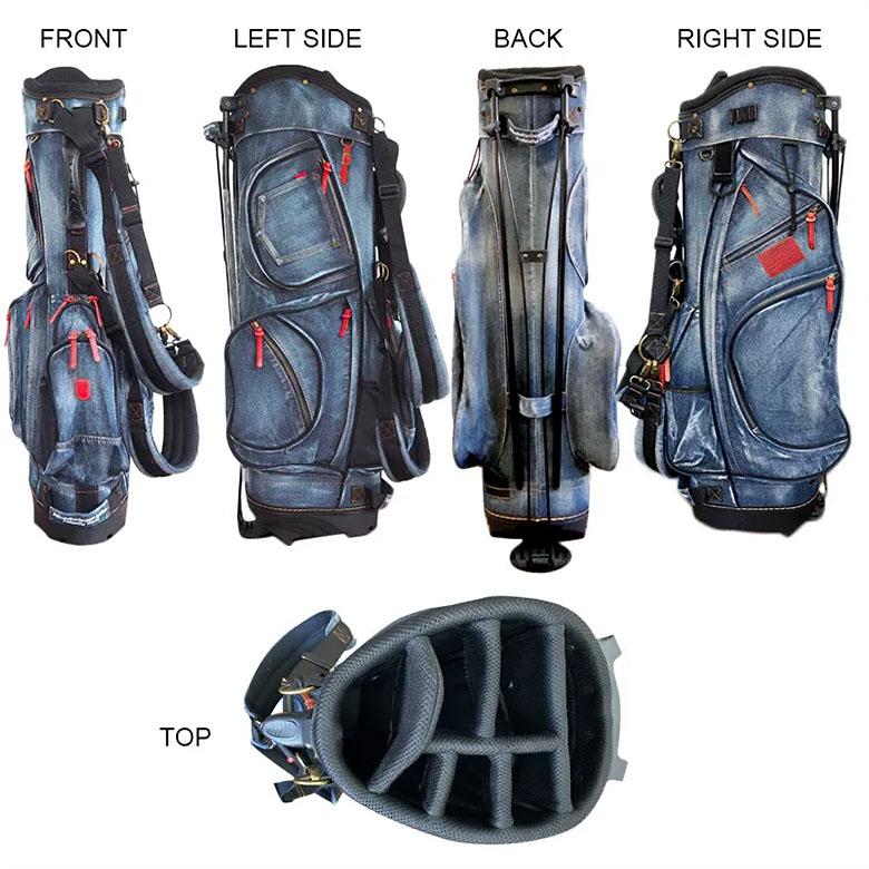 ラヘラ ゴルフ L-511 ウォッシュド デニム スタンド キャディバッグ